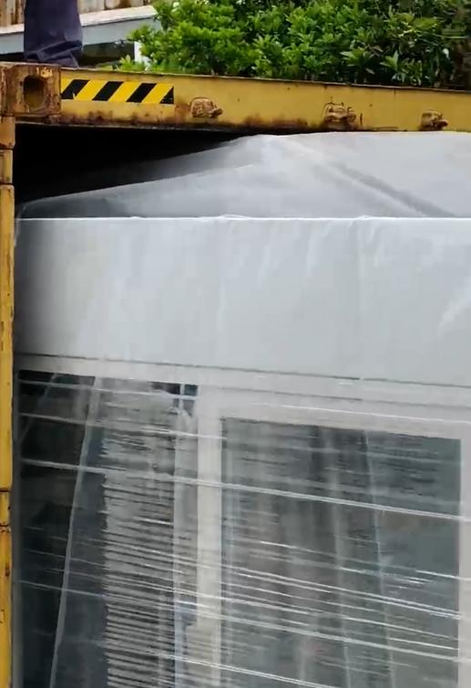 Machine entering container